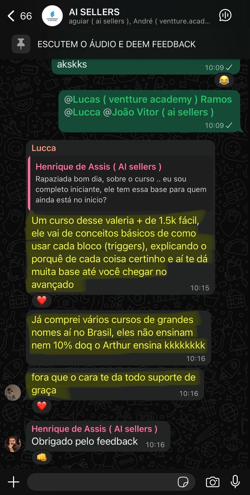 depoimento de aluno da ventture academy